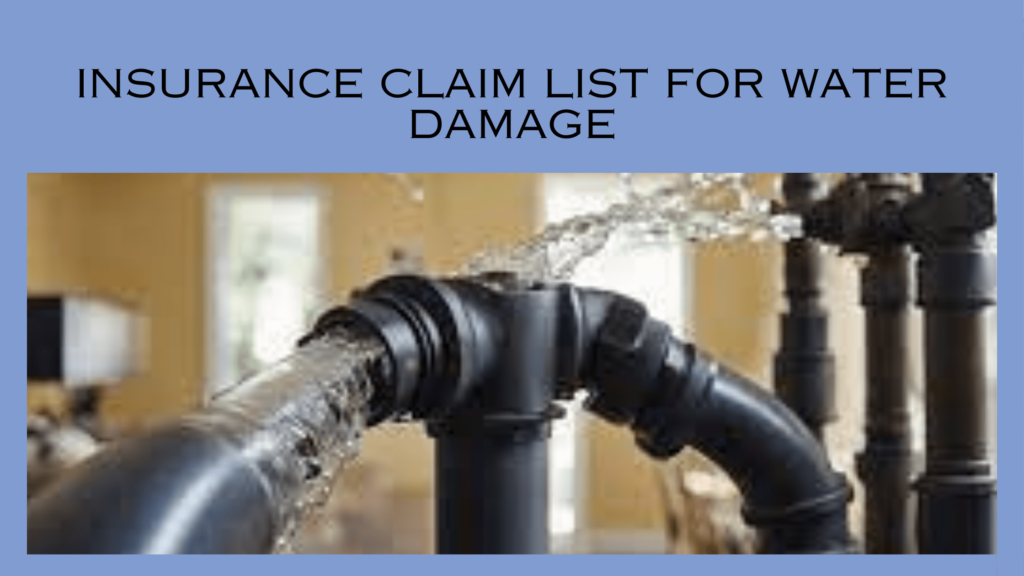 How to Make a Successful Water Leak Insurance Claim