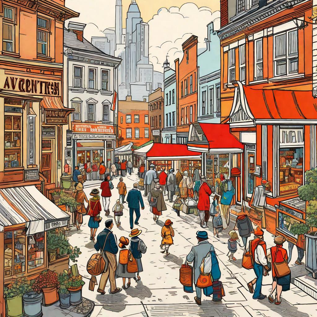 Be prepared for increased competition and potentially rising prices.
Illustration: In a lively, detailed style inspired by Norman Rockwell, picture a bustling street scene with families and investors researching properties. Expressive characters and vibrant colours showcase the energetic yet competitive nature of the market. A mix of warm and cool tones conveys the diverse challenges and opportunities ahead.